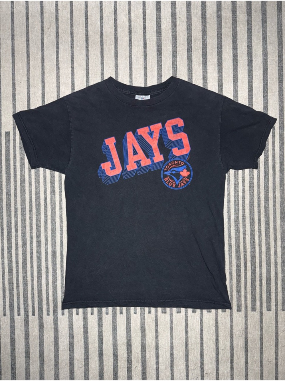 Vintage Toronto Blue Jays Black Graphic Tee - JAYS Logo